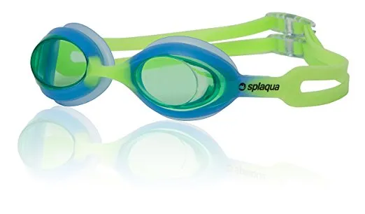 Swimming Goggles for Kids with UV Protection & Anti-Fog Lenses Includes Ear Plugs & Durable Holder - By Splaqua