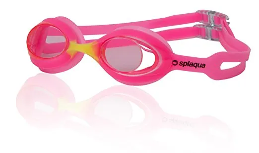 Swimming Goggles for Kids with UV Protection & Anti-Fog Lenses Includes Ear Plugs & Durable Holder - By Splaqua