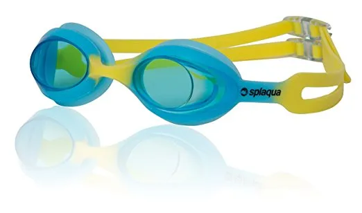 Swimming Goggles for Kids with UV Protection & Anti-Fog Lenses Includes Ear Plugs & Durable Holder - By Splaqua
